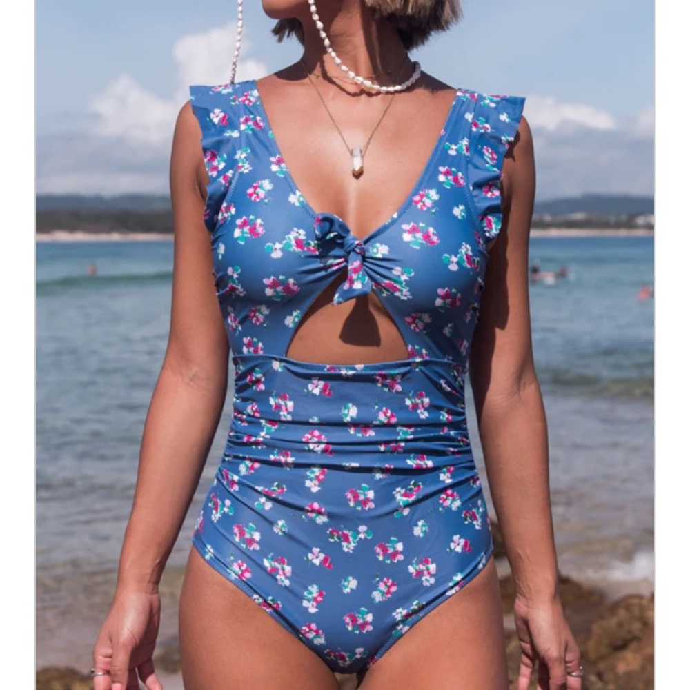 Floral one piece  swimsuit